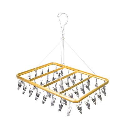 China Durable Amazon Best Seller in Home and Kitchen Gold Clothing Hanger Metal Hanger with Clip for sale