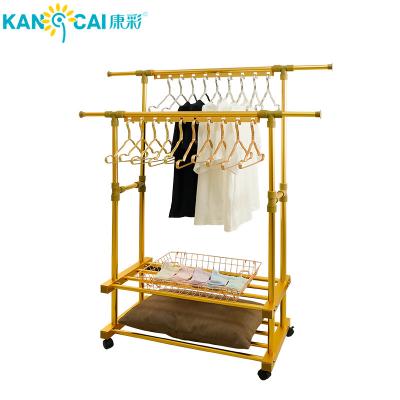 China Eco - Friendly Aluminum Floor Standing Garment Rack , Adjustable Drying Rack for sale