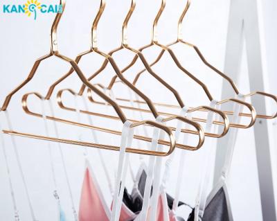 China Durable China Manufacturer Luxury Aluminum Metal Gold Dress Hanger for sale