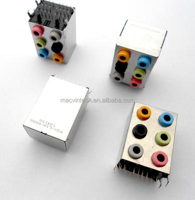 China Power Desktop Motherboard Audio Connector Six Holes for sale