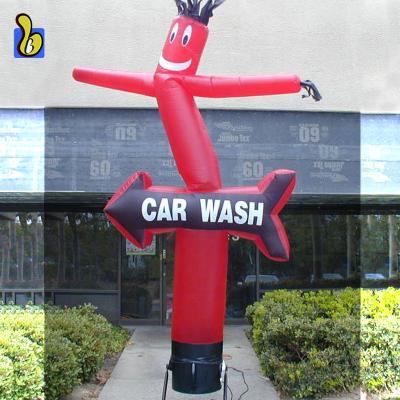 China Inflatable car wash ripstop air advertising dancer nylon like taffeta high strength parachute with boom for sale