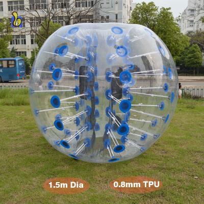 China soft grips & Comfortable Seat Belts / Cock Inflatable TPU Bubble Football , Giant Body Bubble Ball For Adult D5098 for sale