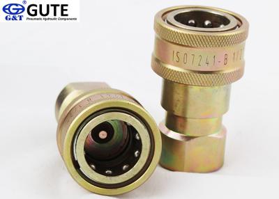 China Brass Double Shut Off Quick Connect Couplings Interchange With Eaton HK Series for sale