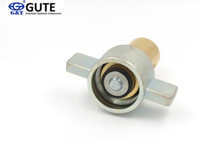 China Thread - To - Connect Brass Shut Off Coupling With Heavy Duty Wing Nut Sleeve for sale