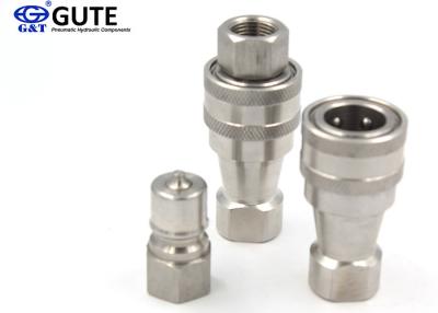 China Durable Stainless Steel Quick Connect With Poppet Valves Preventing Uncoupled Leakage for sale