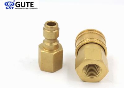 China Brass Socket And Plug Quick Connect Coupling Without Valve GT-K1-02 1/4 Inch for sale