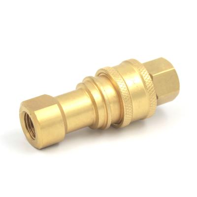 China Válvula de cobre amarillo del acoplador rápido de 1/4 pulgada para el QD de Truckmount de la limpieza de la alfombra y de la vara del vacío en venta