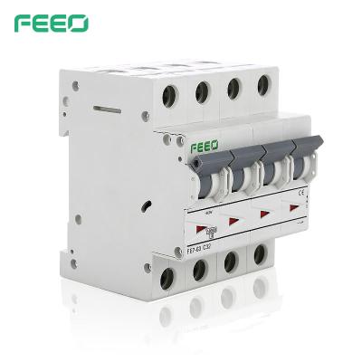 China Free Sample FEEO FE7-63 Plastic Copper Electric 480 V MCB AC 32 Amp 3 Phase Mini Circuit Breaker for sale