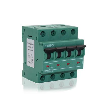 China 1000V 63A DC Miniature Circuit Breaker 6kA / 10kA for sale