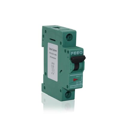 China FEEO Factory DC Circuit Breaker 6kA/10kA MCB 1-63A 250-1000VDC 1-4P Mini Type 48V 1P Directly for sale