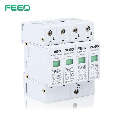 China FEEO FSP-A40 AC SPD Burn-proof Nylon Surge Protector Device For Solar PV System 1P 2P 3P 4P 230V/275V 358V/420V Surge Voltage Protection With CE for sale