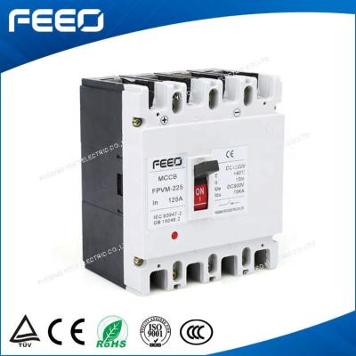 China Plastic Copper FEEO Solar DC FPVM 3P 4P Molded Case Circuit Breaker 3P 4P 1000V 1500V for sale