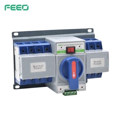 China 2016 New 220V 400V AC 63A 2P 3P 4P Single Phase Plastic ATS Dual Power Automatic Transfer Switch For Generator for sale