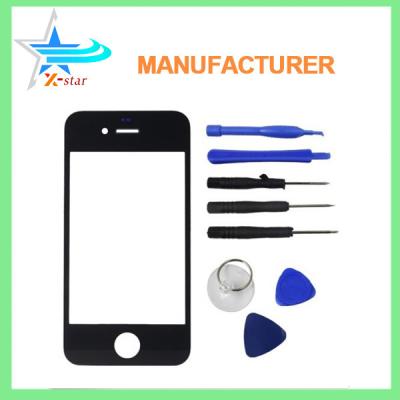 China for iPhone 4 Front Replacement Part Lcd Glass Tools Kit Screen Repair Black for sale