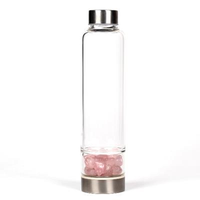 Cina Viable Wholesale Healing Crystal Water Bottle Infused Crystal Glass Water Bottle in vendita