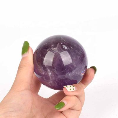 China Europe Crystal Ball Amethyst Sphere Healing Natural Purple Wholesale Crystal Balls for sale