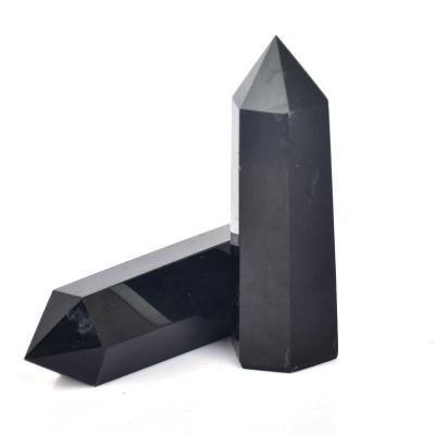 China Wholesale Crystal Point Natural Crystal Quartz Wand Europe Obsidian Magic Tower for sale