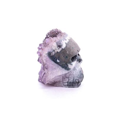 China Europe Rare Awesome Natural Healing Crystal Cluster Point Quartz Skulls Carving Skulls Te koop