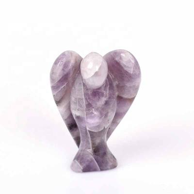 China Wholesale Exquisite Natural Fantasy Amethyst Crystal Angel Carving Healing Stone Home Decorations from Europe Te koop