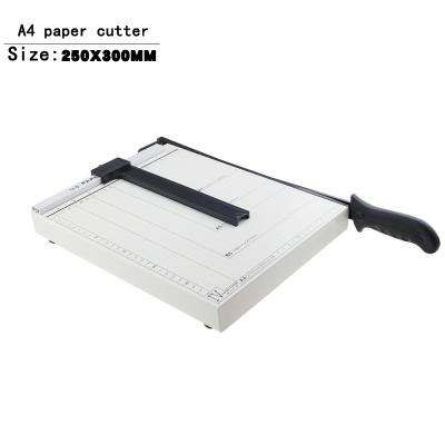 China Heavy Duty A4 Paper Cutting Machine Home Office Iron Metal Ream Guillotine Trimmer Pile Paper Cutter Photo Cutter A4 for sale