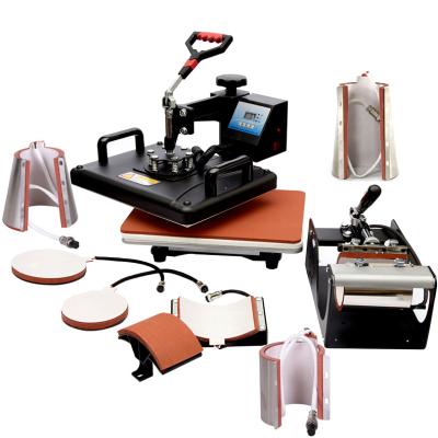 China Hotels 8 in 1 Combo Heat Transfer Machine Multifunctional Tile Plate Cap Mug T-shirt Heat Press Machine Sublimation Printing Machine for sale