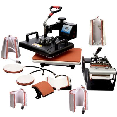 China Hotels 9 in 1 Combo Heat Transfer Machine Multifunctional Tile Plate Cap Mug T-shirt Heat Press Machine Sublimation Printing Machine for sale