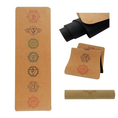 China Cork + Rubber Cork Rubber Yoga Mat For Hot Yoga Pilates And Exercise for sale