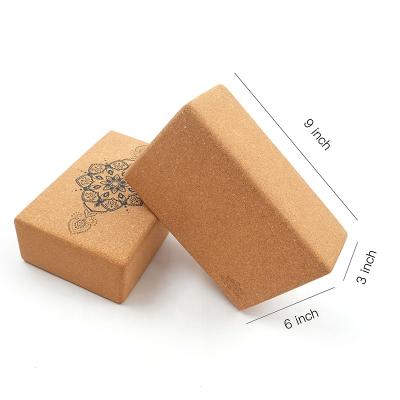 China Fitness & Exercises Logo Cork Yoga Blocks custom made eco friendly natural yoga clog non toxic yoga bricks for sale