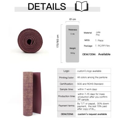 China Fitness & Yoga exercises environmental protection non-slip fitness pvc fitness lightweight eco yoga mat for sale