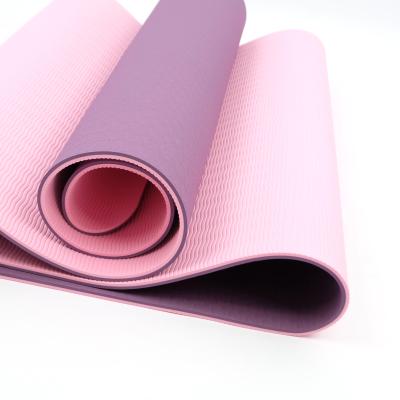 China Fitness & Yoga exercises 100% natural eco 6mm new designed foldable band yoga mat with carrying strap for sale