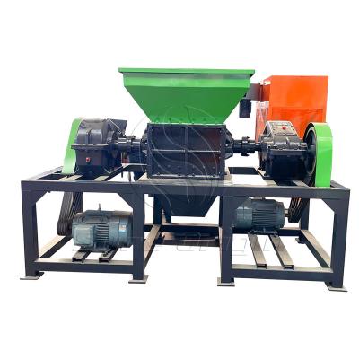 China Industrial cardboard double shaft shredder waste wood pallet double shaft used plastic shredder crusher for sale