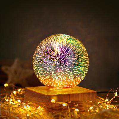 China 3D Fireworks Star Heart Lamp Bedroom Lamp Table Lamp USB Modern Decorative Plug-in Night Light Romantic Holiday Atmosphere for sale