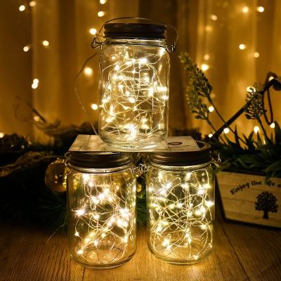 China Romantic Solar LED Mason Bottle Lamp Star Firefly Lamp Fixture Decoration Lamp for sale