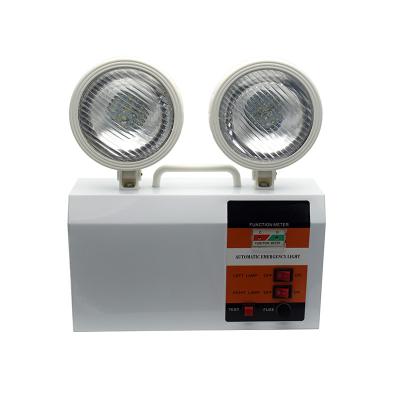 China Outdoor LED Emergency Twin Spot Light White 3W 6500K 3 Hours Duration Time zu verkaufen