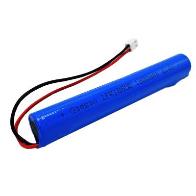 Cina Batterie cilindriche LiFePO4 IFR18650 1600mAh 6.4V della luce dell'uscita di sicurezza in vendita