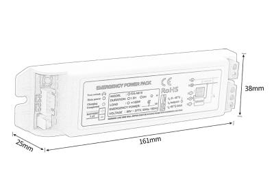 China OEM DC 21-100V Emergency Power Pack 6-13W Emergency Lighting Kit for sale