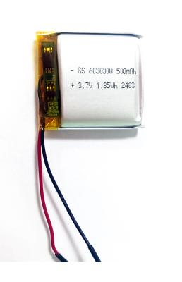 China Li-ion Polymer 603030 500mAh 3.7V With PCM for sale