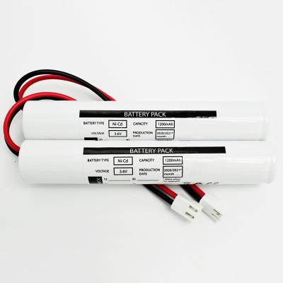 Cina CB Certified LED Emergency Lighting Ni Cd Battery Pack 3.6 Volt SC1200mah in vendita