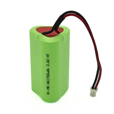 China Hoge capaciteit 3,6 V AA1700mAh Ni Mh batterijcel voor noodverlichting en elektrische gereedschappen Te koop