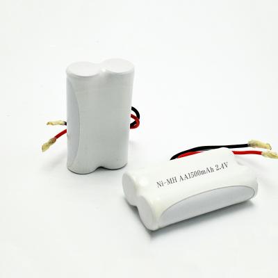 중국 비상 조명 배터리 OEM 2.4V Ni-Mh AA1500mAh 장전력 재충전 가능한 나란히 배터리 팩 판매용