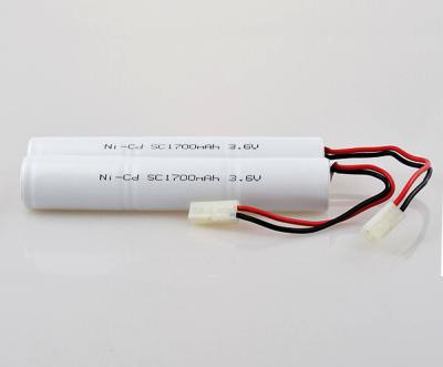 Cina Peso delle cellule della luce del pacchetto 3,6 V SC1700mAh della batteria ricaricabile di NiCd 0.1C in vendita