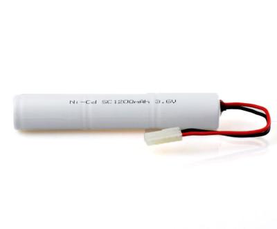 Cina SC1200mAh pacchetto al cadmio-nichel del bastone delle cellule della batteria di NiCd di 3,6 volt in vendita