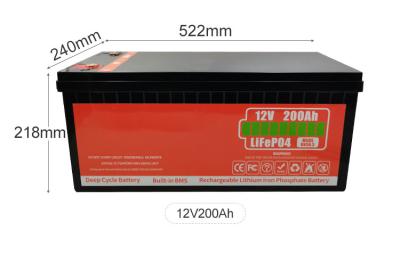 China Eco-friendly Deep Cycle 12V LiFePO4 Battery 50Ah 200Ah Low Self-discharge for sale