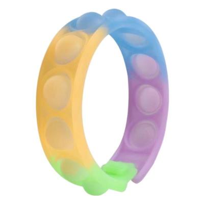 China Kids Portable Toy Premium Quality Silicone Portable Stress Reliever Educational Wearable Adult Kids Sensory Squeeze Restless Person Toys Wristband for sale