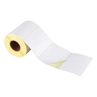 China 800 Heat Sensitive Labels Roll 58x40 Single Barcode Printing Paper Thermal Scale Labels for sale