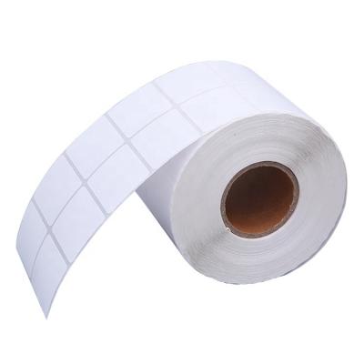 China Barcode 40 x 30 Mm 2 Column White Semigloss Chromo Art Paper Self Adhesive Barcode Sticker Label for sale