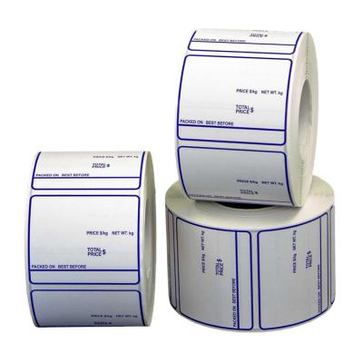 China 800 Heat Sensitive Labels 58 x 40 Custom Printed Self Adhesive Thermal Sticker Paper Scale Labels for sale