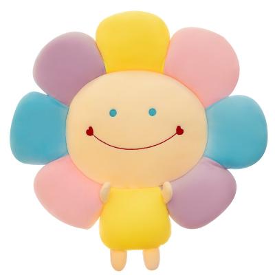 China 2023 Plush Sunflower Mascot Guofeng Daisy Flower Cushion Desktop Tatami Cushion Petal Pillow Cushion for sale