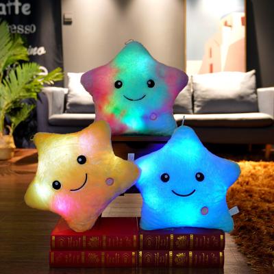 China 2023 Newest Luminous Plush Doll Plus Decoration Stuffed Plush Stitch 23cm OEM Plush Stuffed Toys Star Felt Glowing Pillow for sale