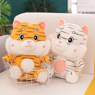 China Decoration Adults/Kids Custom Toy Gift Toy Custom Toy Stuffed Tiger Plush Cute Yellow White Toy for sale